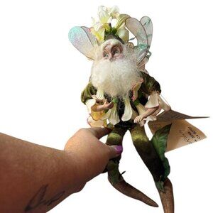 Mark Roberts 2002 Limited Edition Fairy Figurine With Glitter Flowers & Certific